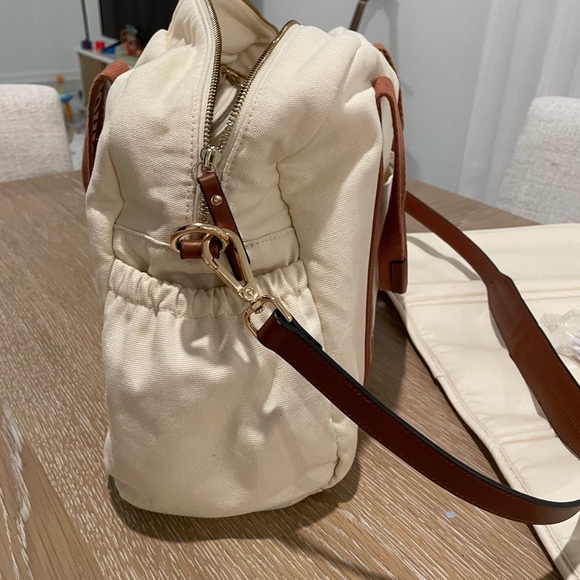 Chloe Cream and Brown Baby Bag Set